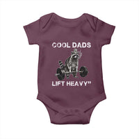 Cool Dads Lift Heavy Baby Onesie Gym Dad Raccoon