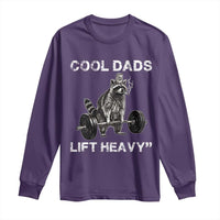 Cool Dads Lift Heavy Long Sleeve Shirt Gym Dad Raccoon