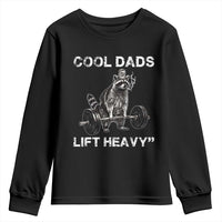 Cool Dads Lift Heavy Youth Sweatshirt Gym Dad Raccoon