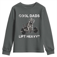 Cool Dads Lift Heavy Youth Sweatshirt Gym Dad Raccoon
