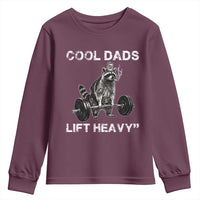 Cool Dads Lift Heavy Youth Sweatshirt Gym Dad Raccoon