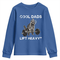 Cool Dads Lift Heavy Youth Sweatshirt Gym Dad Raccoon