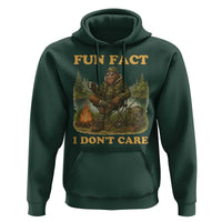 Funny Bigfoot Sarcastic Hoodie Fun Fact I Don Not Care Sasquatch Camping - Wonder Print Shop