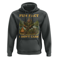 Funny Bigfoot Sarcastic Hoodie Fun Fact I Don Not Care Sasquatch Camping - Wonder Print Shop