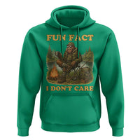 Funny Bigfoot Sarcastic Hoodie Fun Fact I Don Not Care Sasquatch Camping - Wonder Print Shop