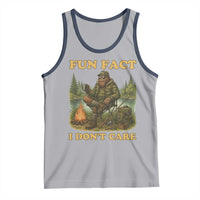 Funny Bigfoot Sarcastic Tank Top Fun Fact I Don Not Care Sasquatch Camping - Wonder Print Shop