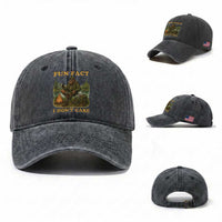 Funny Bigfoot Sarcastic Washed Cotton Baseball Cap Fun Fact I Don Not Care Sasquatch Camping