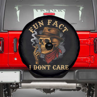 Funny Skull Sarcastic Spare Tire Cover Fun Fact I Don Not Care - Wonder Print Shop