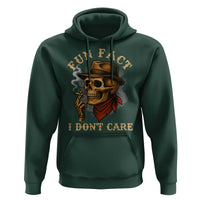 Funny Skull Sarcastic Hoodie Fun Fact I Don Not Care - Wonder Print Shop