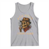 Funny Skull Sarcastic Tank Top Fun Fact I Don Not Care - Wonder Print Shop