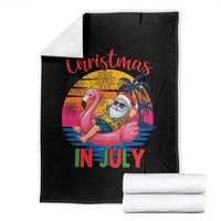 Funny Hawaiian Christmas Throw Blanket Santa Beach Tropical Xmas - Wonder Print Shop