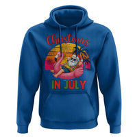 Funny Hawaiian Christmas Hoodie Santa Beach Tropical Xmas - Wonder Print Shop