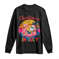 Funny Hawaiian Christmas Long Sleeve Shirt Santa Beach Tropical Xmas - Wonder Print Shop
