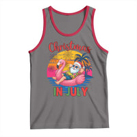 Funny Hawaiian Christmas Tank Top Santa Beach Tropical Xmas - Wonder Print Shop
