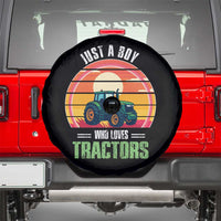 Funny Farmer Spare Tire Cover Just A Boy Who Loves Tractors - Wonder Print Shop