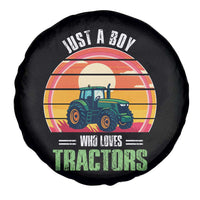 Funny Farmer Spare Tire Cover Just A Boy Who Loves Tractors - Wonder Print Shop