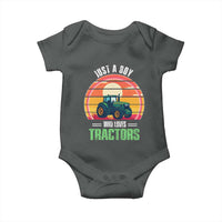 Funny Farmer Baby Onesie Just A Boy Who Loves Tractors - Wonder Print Shop