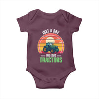 Funny Farmer Baby Onesie Just A Boy Who Loves Tractors - Wonder Print Shop