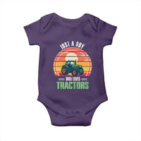 Funny Farmer Baby Onesie Just A Boy Who Loves Tractors - Wonder Print Shop
