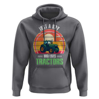 Funny Farmer Hoodie Just A Boy Who Loves Tractors - Wonder Print Shop