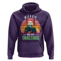 Funny Farmer Hoodie Just A Boy Who Loves Tractors - Wonder Print Shop