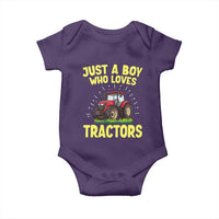 Funny Farming Tractor Baby Onesie Just A Boy Who Loves Tractors - Wonder Print Shop