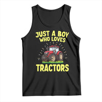 Funny Farming Tractor Tank Top Just A Boy Who Loves Tractors - Wonder Print Shop