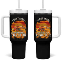 Funny Tractor Tumbler With Handle I Do Not Snore I Dream I Am A Tractor