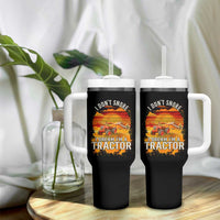 Funny Tractor Tumbler With Handle I Do Not Snore I Dream I Am A Tractor