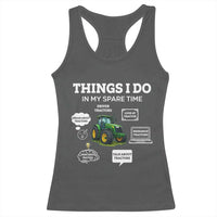 Funny Farmers Racerback Tank Top Things I Do In My Spare Time - Wonder Print Shop