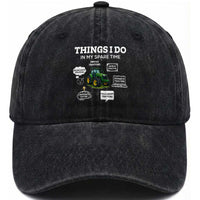 Funny Farmers Washed Cotton Baseball Cap Things I Do In My Spare Time