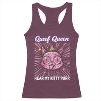 Queef Queen Cat Meme Racerback Tank Top Funny Inappropriate Adult Humor - Wonder Print Shop
