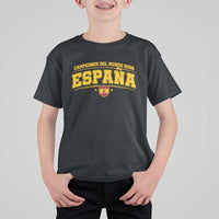 Spain Champions 2026 T Shirt For Kid Espana Soccer Football Fan Spanish Flag
