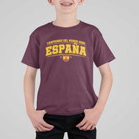 Spain Champions 2026 T Shirt For Kid Espana Soccer Football Fan Spanish Flag