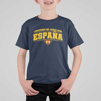 Spain Champions 2026 T Shirt For Kid Espana Soccer Football Fan Spanish Flag