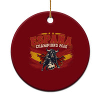 Spain Champions 2026 Ceramic Ornament Espana Soccer Fan Spanish Flag Bull