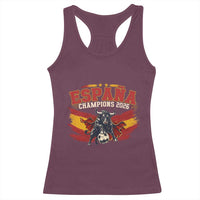 Spain Champions 2026 Racerback Tank Top Espana Soccer Fan Spanish Flag Bull