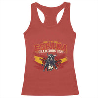Spain Champions 2026 Racerback Tank Top Espana Soccer Fan Spanish Flag Bull