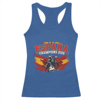 Spain Champions 2026 Racerback Tank Top Espana Soccer Fan Spanish Flag Bull