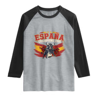 Spain Champions 2026 Raglan Shirt Espana Soccer Fan Spanish Flag Bull