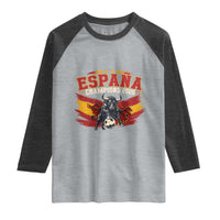 Spain Champions 2026 Raglan Shirt Espana Soccer Fan Spanish Flag Bull