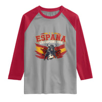 Spain Champions 2026 Raglan Shirt Espana Soccer Fan Spanish Flag Bull
