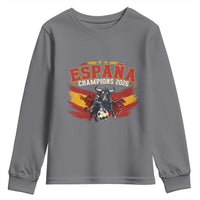Spain Champions 2026 Youth Sweatshirt Espana Soccer Fan Spanish Flag Bull