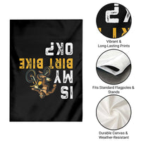 Funny Bigfoot Sasquatch Biker Garden Flag Is My Dirt Bike OK - Wonder Print Shop