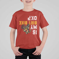 Funny Bigfoot Sasquatch Biker T Shirt For Kid Is My Dirt Bike OK - Wonder Print Shop