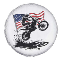 Dirt Bike American Flag Motocross Spare Tire Cover - Wonder Print Shop