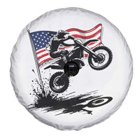 Dirt Bike American Flag Motocross Spare Tire Cover - Wonder Print Shop