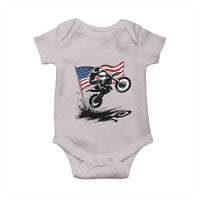 Dirt Bike American Flag Motocross Baby Onesie - Wonder Print Shop
