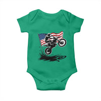 Dirt Bike American Flag Motocross Baby Onesie - Wonder Print Shop