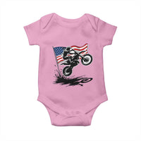 Dirt Bike American Flag Motocross Baby Onesie - Wonder Print Shop